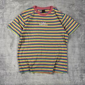 Odd Future Shirt Mens Medium Pink Yellow Blue Striped OFWGKTA Skate Streetwear